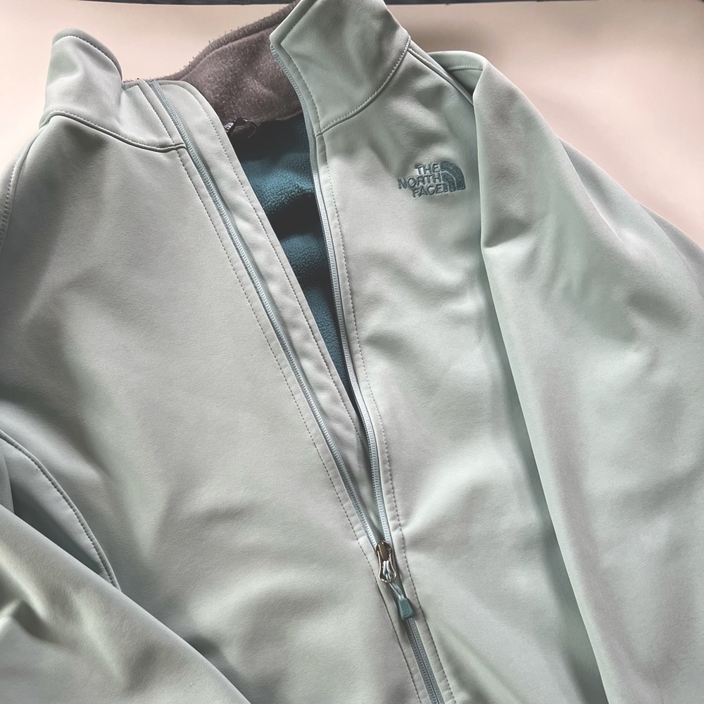 Teal size large The North Face hard shell jacket